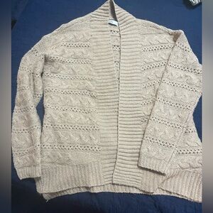 Women’s tan knitted cardigan by Sonoma in X-small.